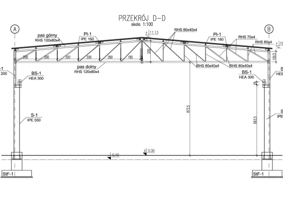 Rozbudowa hali o zadaszone estakady suwnicy